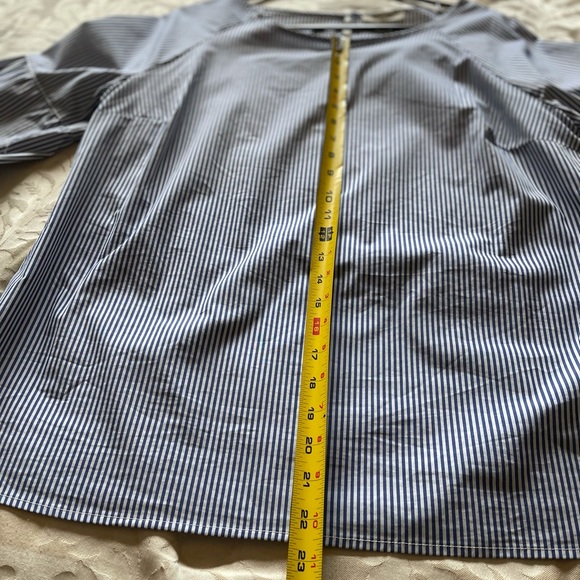 Como Blue Pullover Blouse Thin Blue|White Stripes - Picture 6 of 9